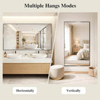 Koonmi Black Mirrors for Wall, 24x36 Inch Bathroom Mirror, Rectangular Wall - Image 6