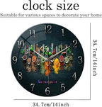 Kitchen Wall Clocks Battery Operated 14 Inches Glass Decorative Clocks - Image 5