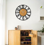 LEIKE Large Wall Clocks, Non Ticking, Battery Operated Rustic Round Modern Big - Image 4