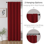 CUCRAF Red Blackout Curtains Customize, Rod Pocket Room Darkening Curtain - Image 3