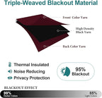 ChrisDowa Burgundyout Curtains 70 inches Wide - Image 4
