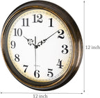 Yoiolclc Wall Clock Battery Operated Silent Non-Ticking Vintage Wall Clocks - Image 6