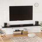 Heimlove Floating Shelves for Wall 48 Inches Long, 9.3" Deep Black Floating - Image 2