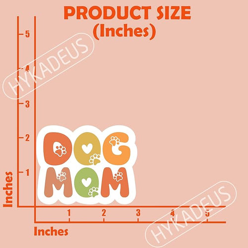 (3Pcs) Dog Mom Sticker Dog Stickers Waterproof Vinyl Decals for Paper Water Bottle Scrapbook Laptop Phone Case Tumbler Cup, Gifts for Mom Mama Mother, 3 x 2.3 Inch