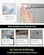 UNISHADES Custom No Tools No Drill Cordless Mini Blinds, 100% Privacy L-Shaped - Image 2