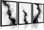 Black White Abstract Wall Art Decor Set of 3 Modern Wall Art Minimalist Canvas by Unknown