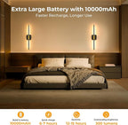GvvooHome Battery Operated Wall Sconces Set of 2, Detachable 360°Rotate Wall - Image 4