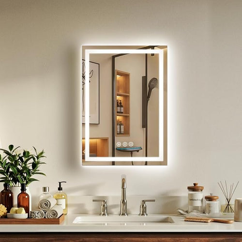 20X28 LED Bathroom Mirror with Lights, Backlit + Front Lit, Lighted Bathroom by Rpoesx