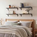 YGEOMER Floating Shelves for Wall, 23in Black Wall Shelves for Living Room - Image 7