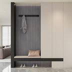 Yutianli PVC Slat Wall Panel Peel and Stick 118"x 15.7" Faux Wood Slat Panel - Image 4