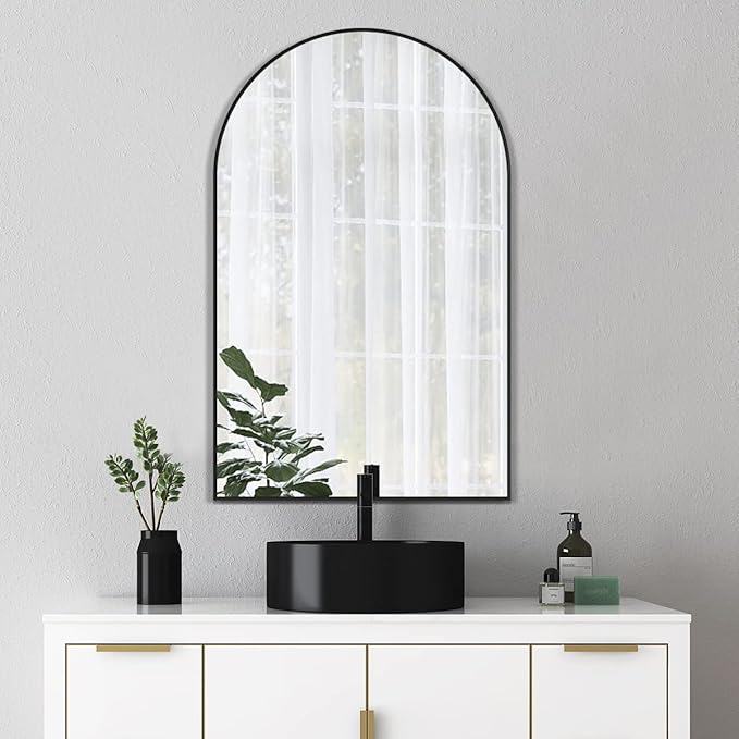 Arched Wall Mirror, Living Room, Hang Vertical or Horizontal by ZMYCZ