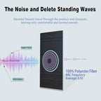 Acoustic Wall Panels – 8 Pack 31.75"x15.75" Thick Black Striped Groove Sound - Image 7