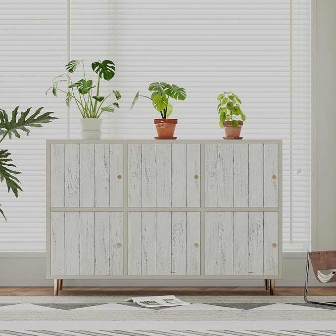 Abyssaly Peel and Stick Wallpaper 17.7" X 118" Thickened White Gray Wood - Image 4