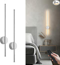 Battery Operated Modern Wall Sconces, Dimmable Wireless Wall Light Set of Two by KARTOOSH
