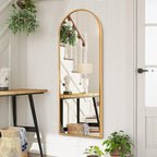 Wall Mirror Full Length Metal Aluminum Framed Floor Mirror 48"x12" Arched Large - Image 4