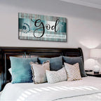 Christian Wall Decor Bible Verse Wall Art Give It to God and Go to Sleep - Image 2