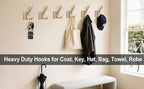 TOFIIGREM Gold Hooks for Wall Double Hooks, Heavy Duty Thick Bathroom Coat - Image 8