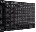 INCLY 226PCS Metal Pegboard Wall Organizer, 48x36 Inch Black Peg Board Panels by INCLY