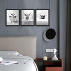 KBKBART Funny Highland Cow Wall Art Set of 3, Rustic Farmhouse Bathroom Cow - Image 6