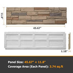ROOMTEC 1-Pack Faux Stone Wall Covering Panels - Image 2