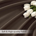 MIULEE Chocolate Brown Back Tab Blackout Curtains 90 Inches Long 2 Panels Set - Image 6