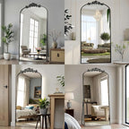 Dewfig Arched Full Length Mirror, Floor Mirror - Image 4