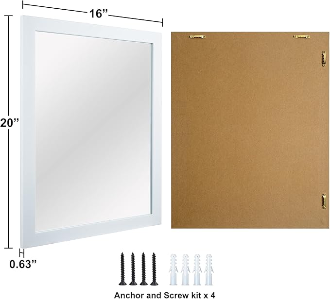 BOMINICA Rectangular Wall Mirror Framed Wall Mirror 16” x 20” - Image 4