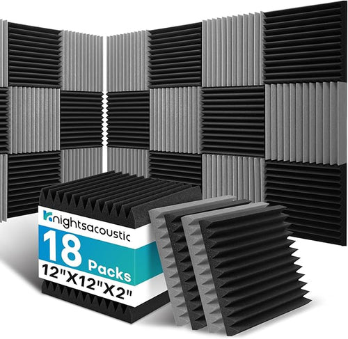 18 Pack Sound Proof Foam Panels by Knightsacoustic