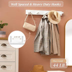 Coat Rack Wall Mount, Wooden Coat Hanger - Image 4