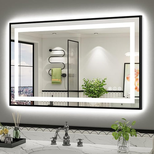 48x30 Inch LED Bathroom Mirror by Briivuemodernmirrors