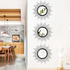 3 Pack Metal Mirrors for Wall Sunburst Wall Mirrors Home Décor Decorative - Image 6