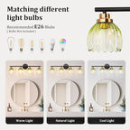 TALOYA Bathroom Vanity Light Fixtures, 4-Light Modern Black and Gold Wall Lights - Image 7