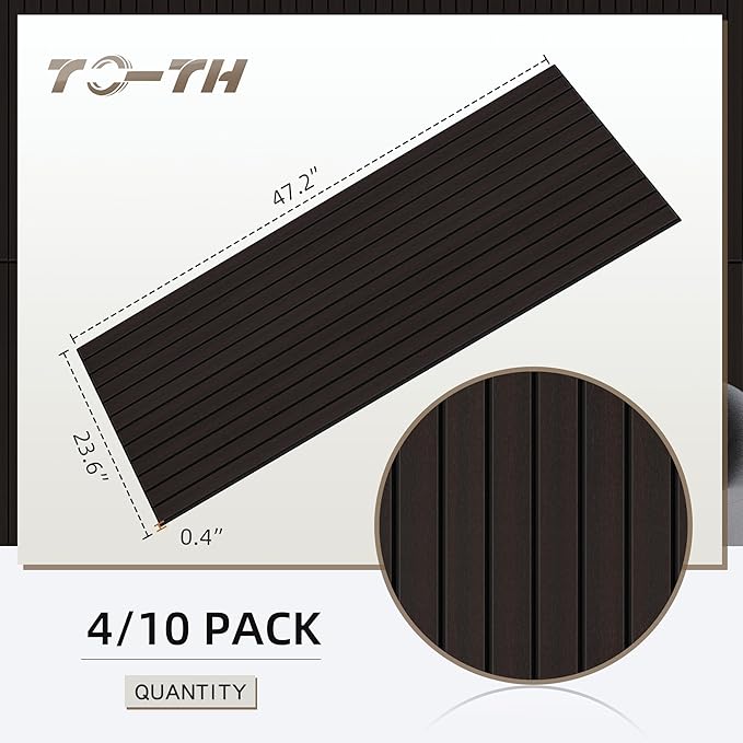TO-TH Wood-Look Acoustic Wall Panels, 10 Pack 47.2” x 23.6” Acoustic Panels - Image 7