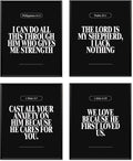 Locomiss Black Christian Wall Art Decor Posters, Minimalist Jesus Scripture by Unknown