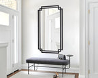 24" x 47" Large Black Mirror for Wall Decor, Elegant Living Room Mirror - Image 6
