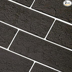 Old Town Black Faux Brick Wall Tiles, 3D Thin Brick Veneers by TORURAL
