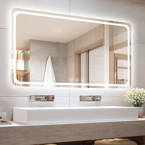 55" x 36" Led Bathroom Mirror by Lmsedf