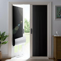 58" W x 72" L 100% Blackout Curtains, Total Darkness No-Drill Black Out Window by ZELMINE