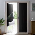 43" W x 84" L 100% Portable Blackout Curtains, Total Darkness No-Drill Black by ZELMINE