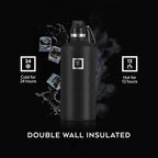 IRON °FLASK Camping & Hiking Hydration Flask with Spout, BPA-Free Insulated Stainless Steel Sports Water Bottle - 64 oz Blue Waves