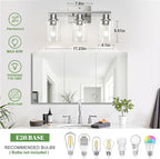MOKATNG 3-Light Bathroom Light Fixtures, Vanity Light - Image 5