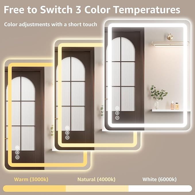 60" x 30" Led Bathroom Mirror - Image 6