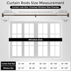 2 Pack Curtain Rods 36-120 Inch, Bronze Wrap Around Blackout Curtain Rods - Image 8