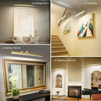 Afyuol Picture Lights for Wall, Brushed Gold Battery Operated Picture Light - Image 9