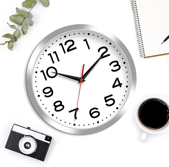 Roymnie Wall Clock Silent Non-Ticking Modern Clock Battery Operated 12 Inch - Image 8