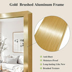 Koonmi Gold Mirrors for Wall, 30x30 Inch Bathroom Mirror, Rectangular Wall - Image 4
