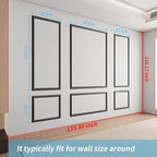 Art3d Pre-Cut Wall Molding Set of 6 pcs, Ready-to-Assemble Wainscoting Panels - Image 7