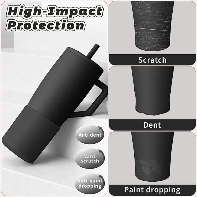 Tall Silicone Boot Compatible with Brumate Era 40 oz 30 oz Tumbler with Handle, Protective Anti-Slip & Anti-Scratches Cover Bumper Accessories