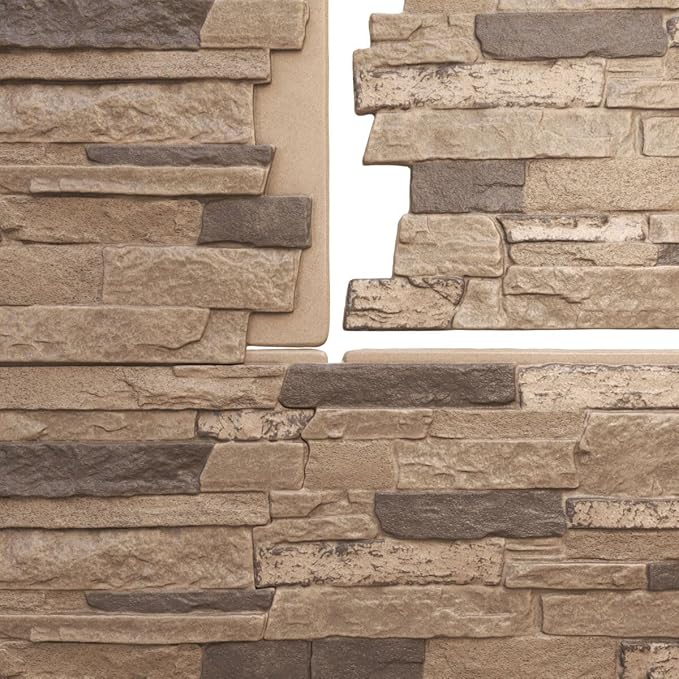 Ekena Millwork 49"W x 25 1/2"H x 1 1/4"D Acadia Ledge Stacked Stone, StoneWall - Image 5