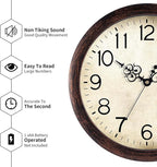 KECYET Wall Clock 14 Inch Vintage Wall Clocks Battery Operated Quartz Silent - Image 8